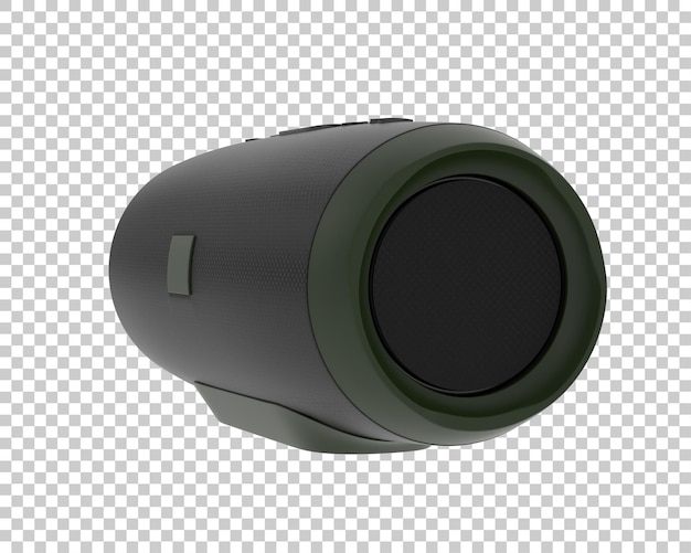 PSD portable speaker isolated on background 3d rendering illustration