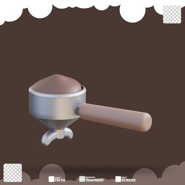 Portafilter Ilustracji 3d 3