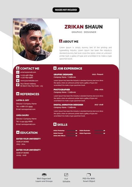 portfolio or cv template