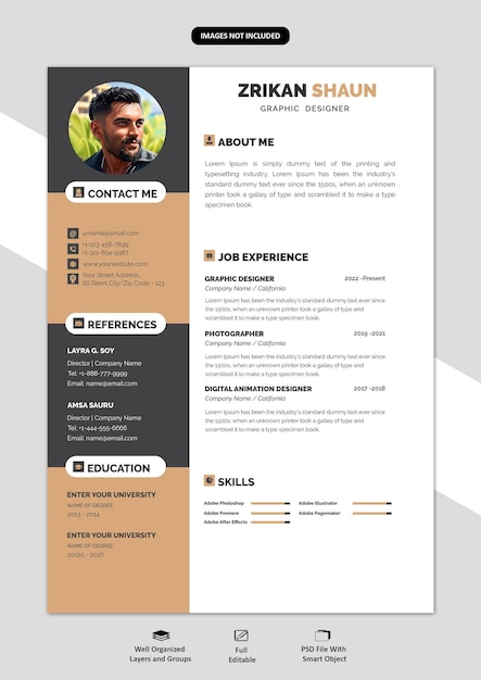 PSD portfolio or cv template