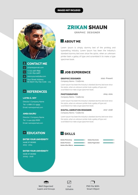 PSD portfolio or cv template