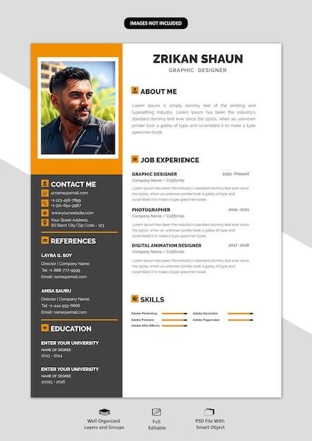 PSD portfolio or cv template