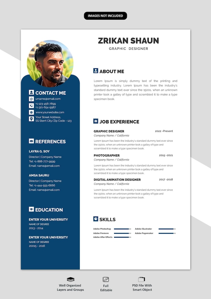 PSD portfolio or cv template