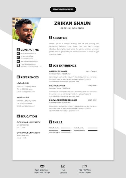 PSD portfolio or cv template