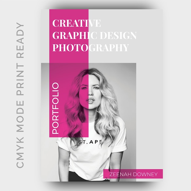 PSD portfolio flyer design template