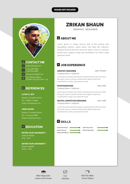 PSD portfolio of cv-template