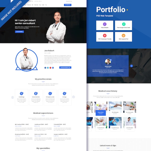 Portfolio psd-sjabloon