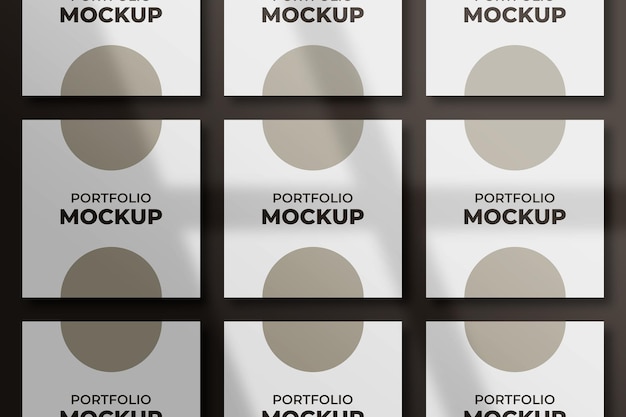 PSD mockup del modello di portfolio