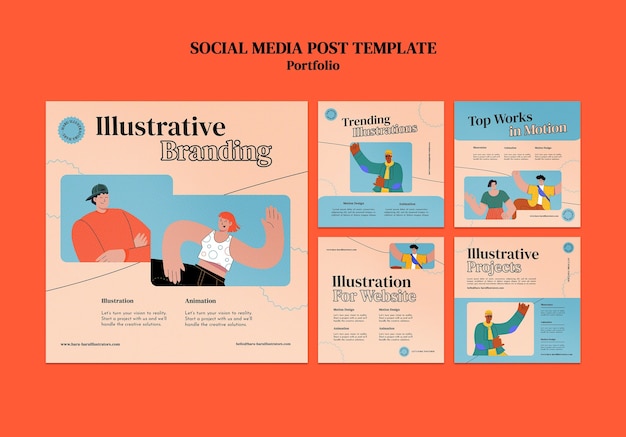 Portoflio insta social media post ontwerpsjabloon