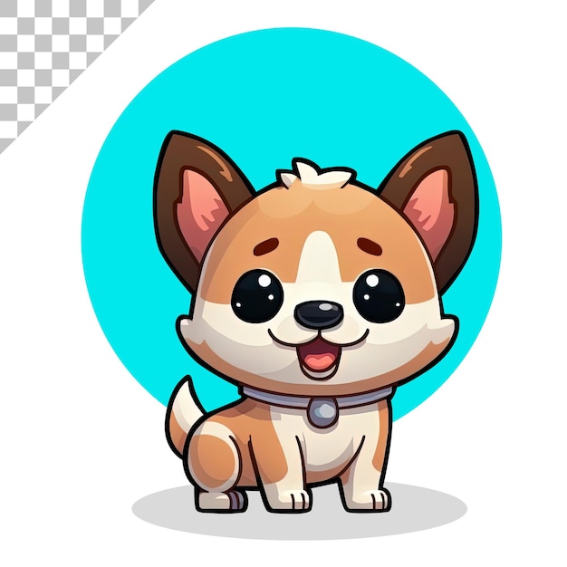 PSD portrait of adorable puppy