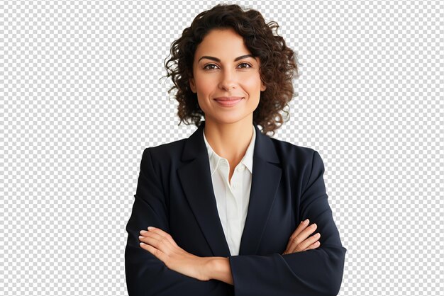 PSD portrait of beautiful businesswoman in modern office generative ai