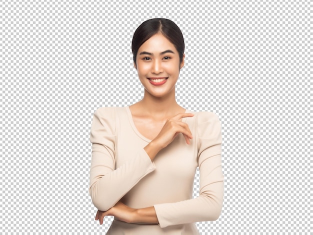 美しい若いアジアの女性の肖像画Psdファイル
