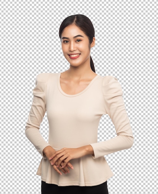 美しい若いアジアの女性の肖像画Psdファイル