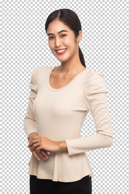 Portrait of beautiful young asian woman Psd file