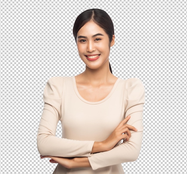 Portrait of beautiful young asian woman Psd file