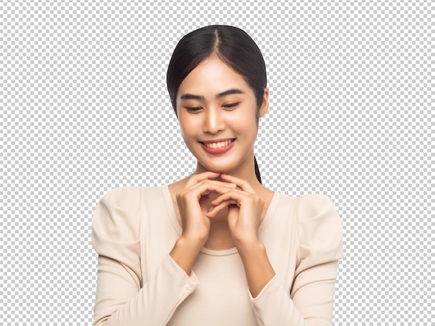 Portrait of beautiful young asian woman Psd file