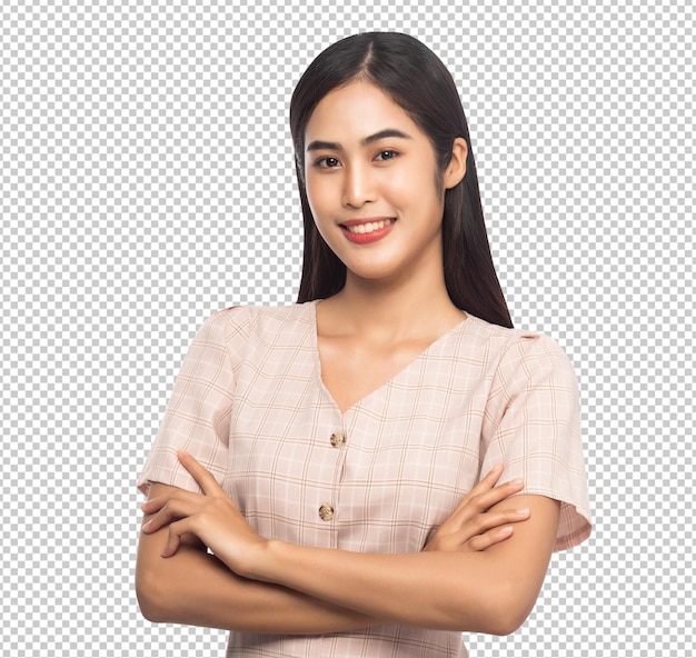 PSD portrait of beautiful young asian woman psd file