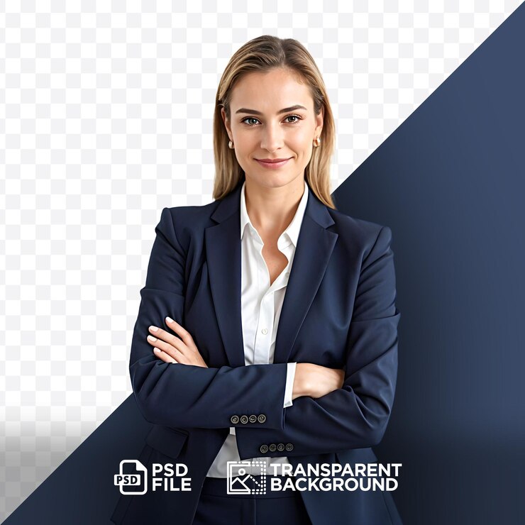 PSD портрет красивой молодой творческой художницы на прозрачном фоне