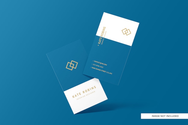 Portrait business card mockup