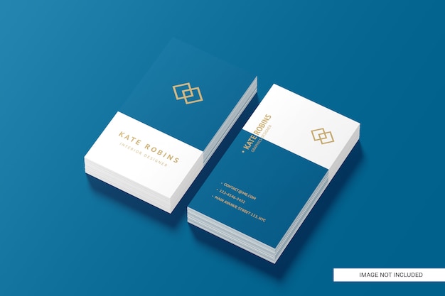 Portrait business card mockup