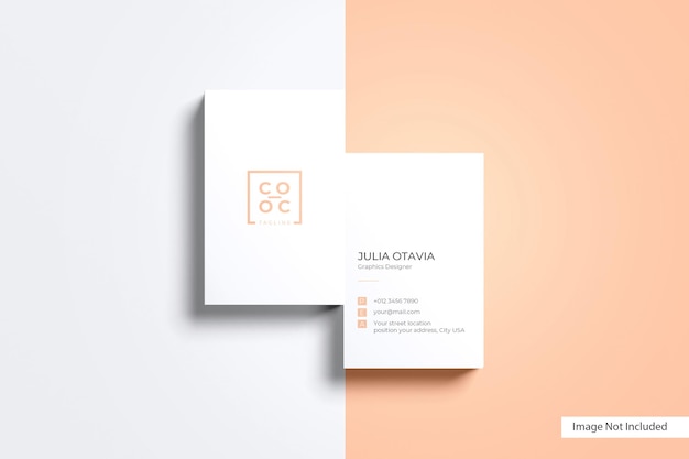 Portrait business card mockup