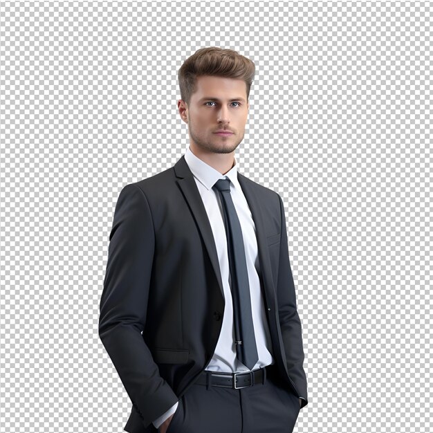 PSD portrait businessman smiling and success