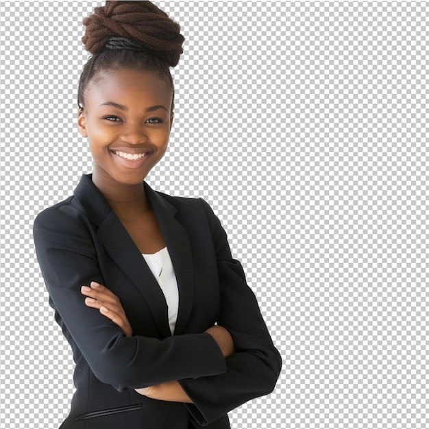 Portrait businesswoman happy and success