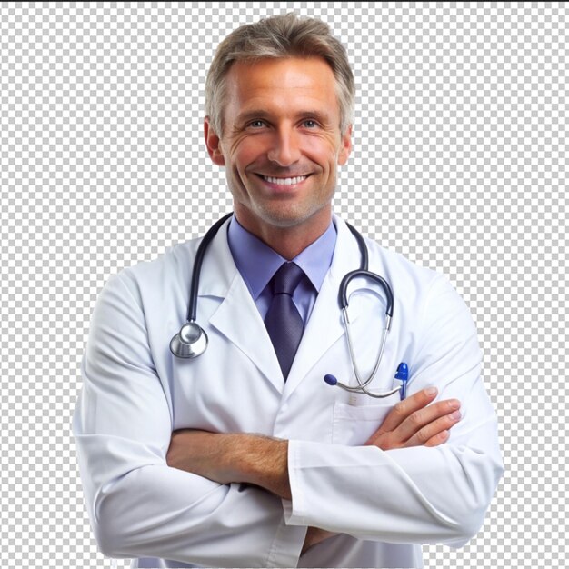 Portrait of candid male doctor