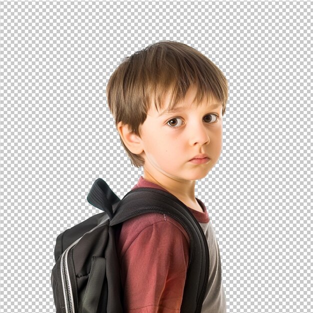PSD portrait child and bacpack