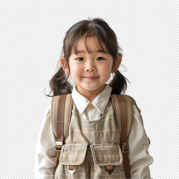 PSD 학교 로 배 을 들고 가는 어린이 들 의 초상화