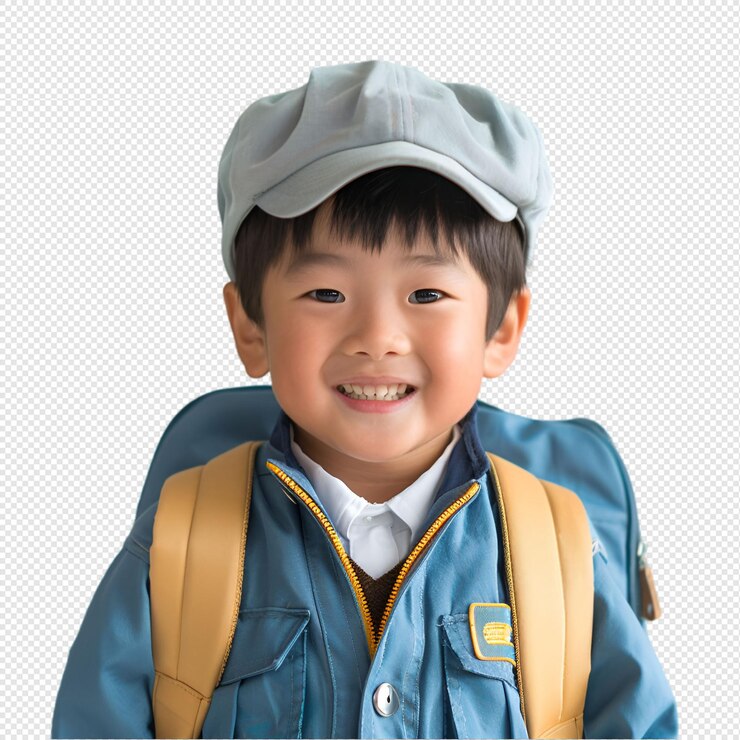 PSD 返學的兒童的肖像