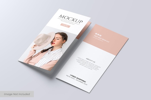 초상화 Dl Bifold Flyer Mockup