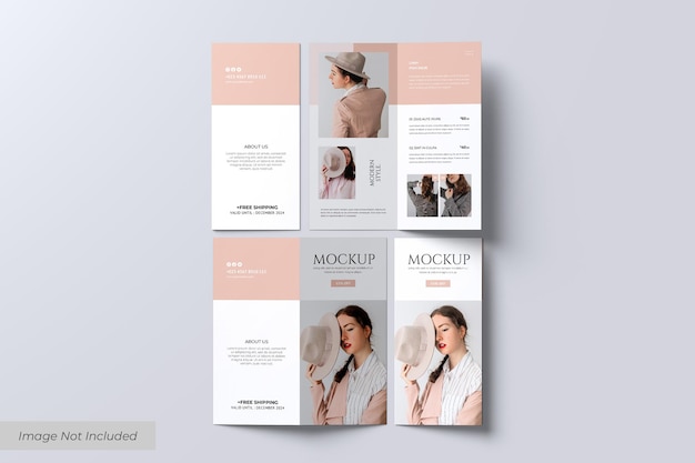 초상화 Dl Bifold Flyer Mockup