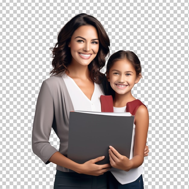 PSD portrait of female professor at home