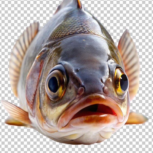 PSD portrait fish on transparent background