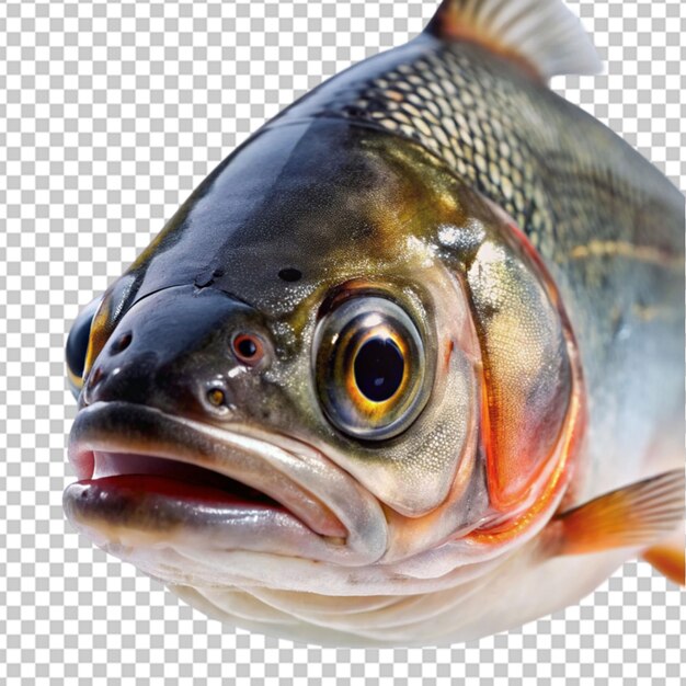 PSD portrait fish on transparent background