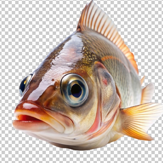 PSD portrait fish on transparent background