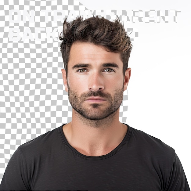 PSD portrait of a handsome 30 years old young man isolated on a transparent background