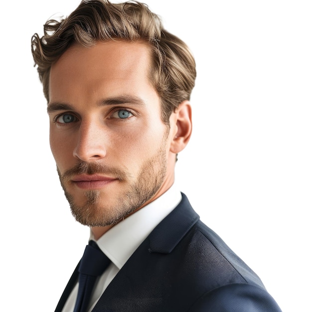 PSD portrait of handsome businessman