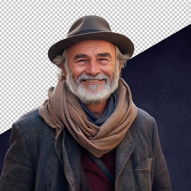Portrait of a Happy Elderly Gentleman