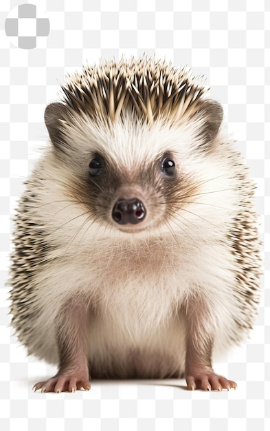 PSD portrait of the hedgehog on a transparent background