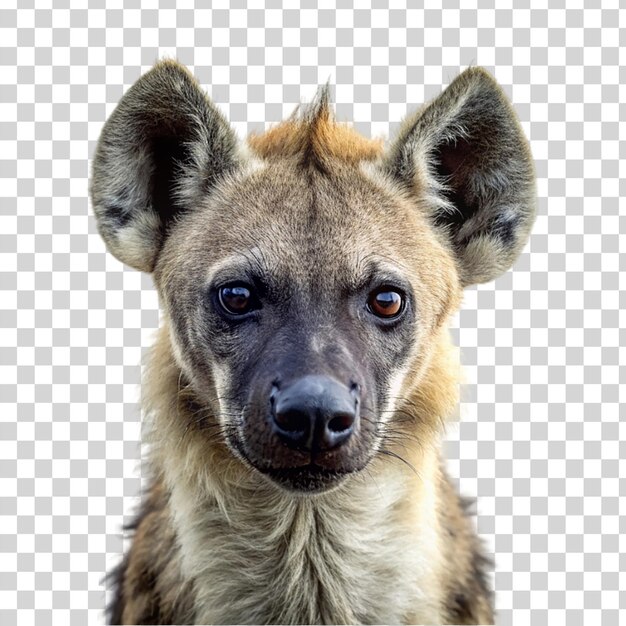 PSD portrait of hyena isolated on transparent background