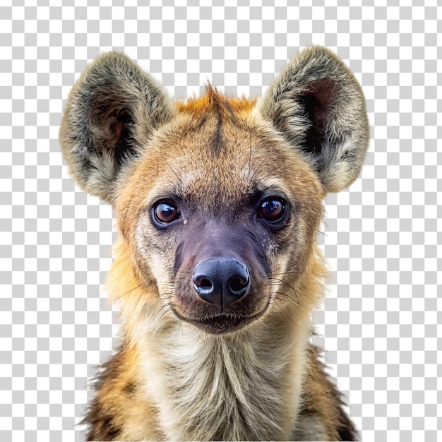 PSD portrait of hyena isolated on transparent background