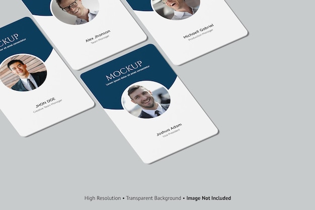 Portrait ID Card Mockup