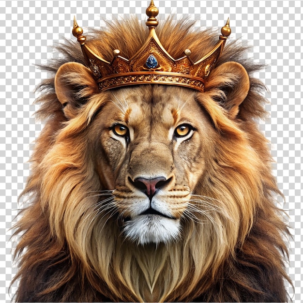 PSD portrait majestic king isolated on transparent background