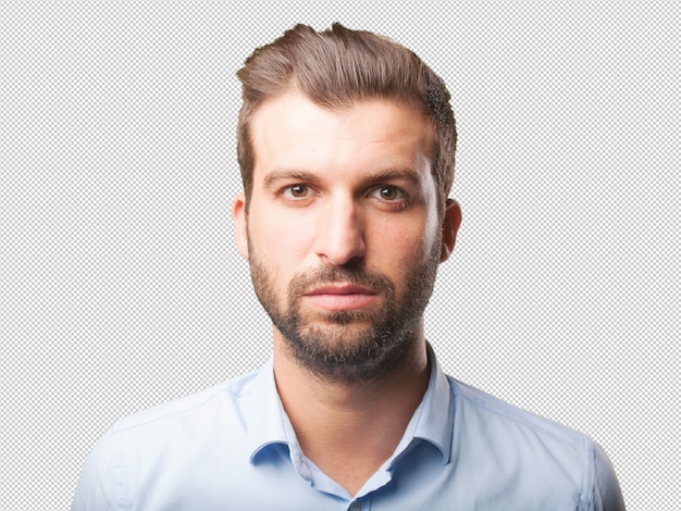 PSD portrait of man in shirt