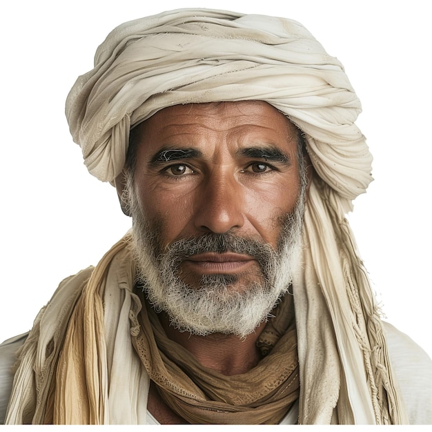 PSD portrait of mature arabic man with kandora