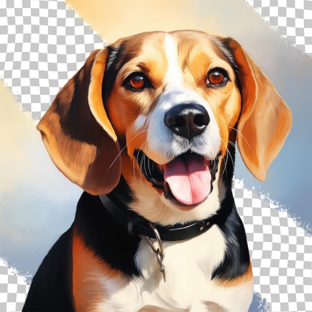 PSD ビーグル犬の肖像画の透明な背景