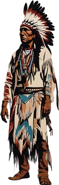 PSD portrait of a native american indian