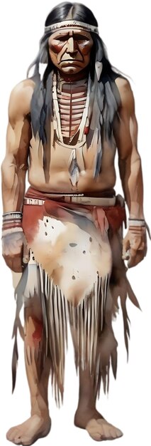 PSD portrait of a native american indian